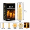 LED žvakė su dekoratyvine švieselių vielute 10758, 15 cm