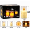 LED žvakė su dekoratyvine švieselių vielute 10757, 10 cm