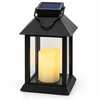 Juodas saulės energija maitinamas LED žibintas 10766, 28 cm