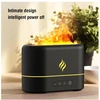 Ultragarsinis oro drėkintuvas su LED liepsnos efektu, 4.5 W, spalva: juoda