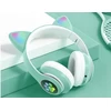 Ausinės bluetooth Cat ears, belaidės, vaikiškos, spalva: žalia