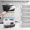 Garų valytuvas Hoapin nešiojamas garų valytuvas 2500 W 1000 ml, spalva: balta