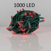 Kalėdinė girlianda su 1000 LED šviesos diodų, lempučių, 21m, raudonos spalvos