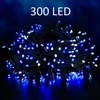 Kalėdinė girlianda su 300 LED šviesos diodų, lempučių, 21m, mėlynos spalvos