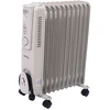 Kraftdele Kraft &amp; Dele Elektrinis tepalinis radiatorius šildytuvas KD6511, 3 šildymo lygiai, 2500 W, 11 skyrių, spalva: pilka