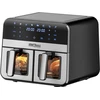 Kraftdele Kraft &amp; Dele Karšto oro gruzdintuvė be riebalų KD4179, 9 l 2500 W, du skyriai po 4,5 l + LCD ekranas, spalva: juoda