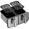 Kraftdele Dviejų skyrių karšto oro gruzdintuvė 9l 2500W + LCD KD4180 Kraft &amp; Dele, spalva: juoda