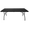 Lauko baldų komplektas Sulankstomas sodo baldų komplektas, stalas 180 cm + 2 suolai, juodi
