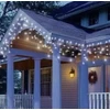 LED girlianda Išskirtinė lauko puošmena 500LED varvekliai, 25m. ilgio, šaltai baltos spalvos flash
