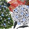 LED girlianda šventinės lemputės 100LED, 8m., šaltai baltos spalvos flash