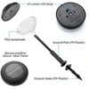 LED lauko šviestuvai su saulės baterijomis XF-2011, 2 vnt., spalva: juoda