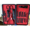 Manicure set nail clippers scissors 16el case