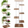 Metalinis gėlių stovas 120 cm, 7 lentynos, MDF