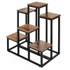 Pastatomas metalinis gėlių stovas 67 cm, 6 lentynos, MDF lentynos
