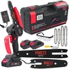 Grandininis pjūklas Red Technic Raudona Technic Akumuliatorinis grandininis mini pjūklas Raudona Technic RTMPA0064