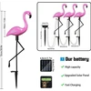 Saulės energijos įkraunamas LED sodo šviestuvų rinkinys - flamingai, 3 vnt, 53cm