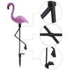 Saulės energijos įkraunamas LED sodo šviestuvų rinkinys - flamingai, 3 vnt, 53cm