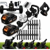 Akumuliatorinis trimeris, žoliapjovė Leo 3in1 su ratukais, 2 x 21 V Leo Tools, 650 W