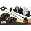 Akumuliatorinis trimeris, žoliapjovė Leo 3in1 su ratukais, 2 x 21 V Leo Tools, 650 W