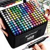 Spalvoti dvipusiai žymekliai Highlighters, 168 vnt