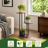 Stovintis gėlių stovas 78 cm, 3 lentynos MDF, metalinis rėmas