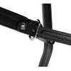 Sulankstomas juodas sodo stalas 180 cm