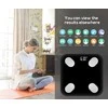 Virtuvinės svarstyklės Svarstyklės Išmanios vonios svarstyklės su „Bluetooth“ funkcija, juodos