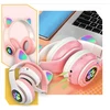 Universalios belaidės ausinės vaikams su katės ausimis, LED, bluetooth