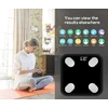 Virtuvinės svarstyklės Svarstyklės Išmanios vonios svarstyklės su „Bluetooth“ funkcija, juodos