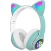 Žalios ausinės katės ausytės su bluetooth, spalva: rožinė