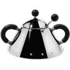 Alessi cukrinis dubuo su šaukštu juodas 9097 B