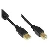 Kabelis USB Alcasa USB-A - USB-B 3 m Juodas (GC-M0082)