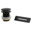 Blue Label Mėlyna Label Mėlynas LABEL bath tub waste &amp; overflow valve - incl. rosette for overflow - matt juodas