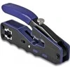 Delock Crimp-Zange für 8P/ RJ45 Modularstecker (juodas/blau, mit Klinge und Abisolierer (Easy-Connect))