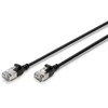 Digitus CAT 6A klasa Ea, F/FTP, skrętka patch, Cu, LSZH, AWG 32/7, ilgis: 1 m, juoda