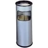 Durable 333023 šiukšliadėžė 17 l apvali metalinė sidabrinė