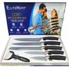 Elitehoff KNIVES KNIFE rinkinys Peeler CERAMIC STEEL Juodas