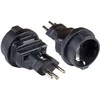 GoodConnections Alcasa PA-6002S J tipo (CH) F tipo maitinimo kištuko adapteris, juodas