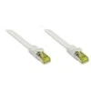 „Good Connections“ RJ45 komutacinis kabelis su Cat.7 žaliu kabeliu ir apsauga nuo įspraudimo (RNS®), S / FTP, PiMF, be halogenų, 600MHz, OFC, Baltas, 50m, ® (8070R-500W)
