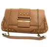 Guess, Greta, Polyurethane, Textile Crossbody Bag, Cognac, hwvb81 29210, 16 x 29 x 5.3 cm, For Women