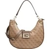 Guess, Brightside, Polyurethane, Textile Bag, Hobo Latte, For Women