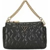 Guess, Elenia, Synthetic Leather, Mini, Textile Crossbody Bag, Juodas, QB867772, For Women