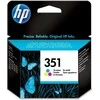 Hewlett Packard (HP) HP 351 - spalvota (žydra, rausvai raudona, geltona) -