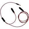 Raudonas Y formos mokymo kabelis su 3.5mm jungtimi
