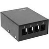„InLine ®“ darbalaukio konsolidavimo taškų dėžutė, 4 vnt. „Keystone RJ45“, metalinė, juoda RAL9005
