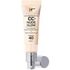 „It Cosmetics CC+ NUDE GLOW“ lengvas makiažo pagrindas + švytėjimo suteikiantis serumas SPF40 #fair porcelain