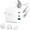 J5J5Create J5create - 65W GaN USB-C 3-Port Travel Charger w/ Interchangeable Plugs