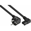 Maitinimo kabelis Alcasa Kabelmeister Kabelis / Adapteris Juodas 0,5 m Maitinimo kištukas tipas E+F IEC C15