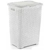 Krepšys skalbiniams Katex Krepšys na bieliznę RATTAN 45l-balta 400x316x550