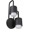 Lubinis šviestuvas Italux 6W LED sieninis fasado šviestuvas SORANO, juodas, 3000K, IP44